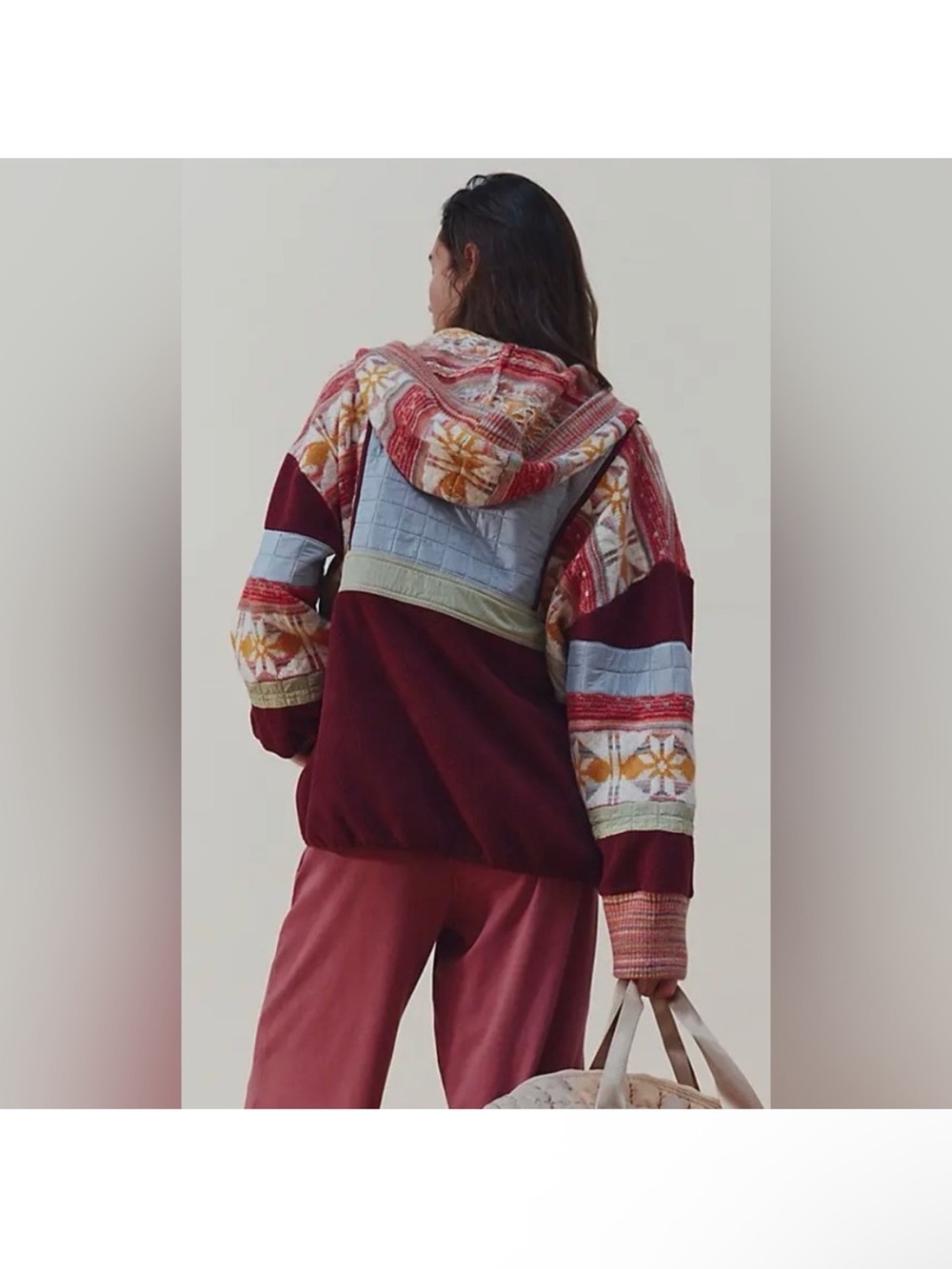 NWT! FP Movement Free People To The Peak Quarter Zip  in Mahogany New 🌷 - Picture 3 of 13
